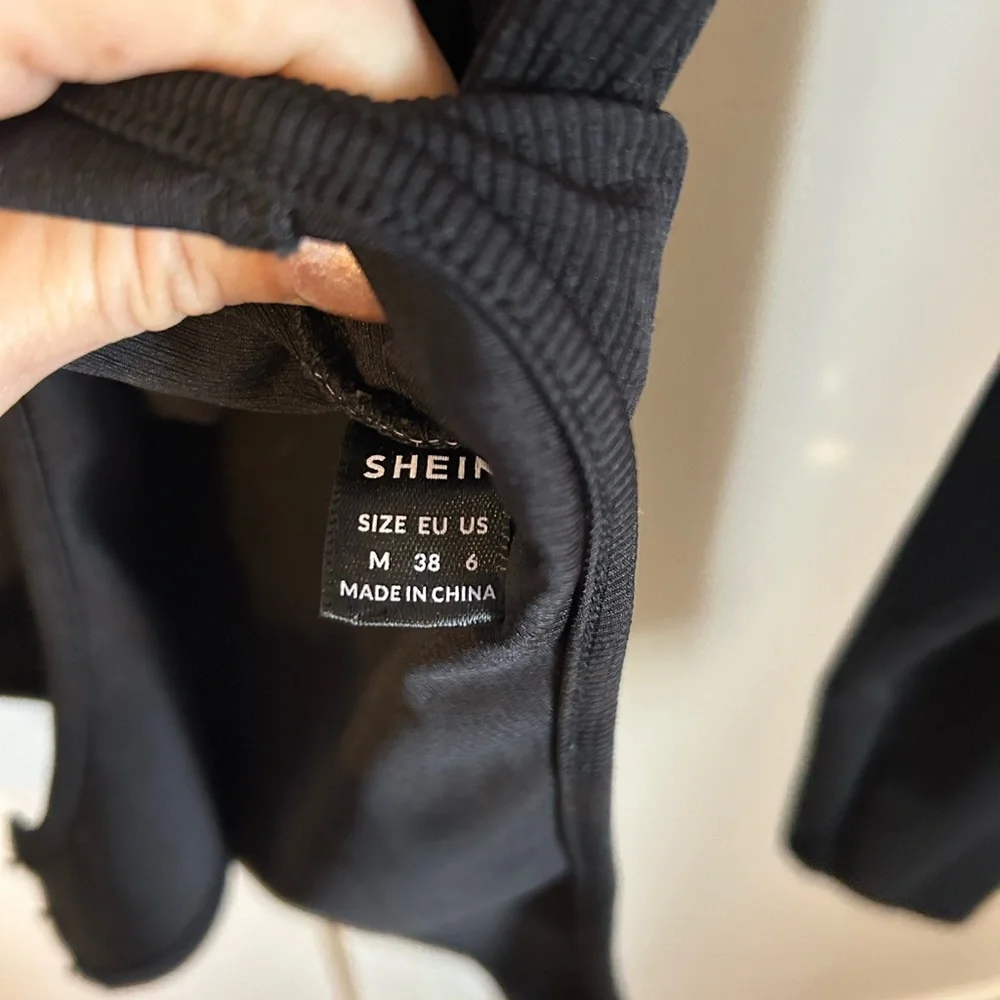SHEIN Black Long Sleeve One Piece Body Suit - Picture 4 of 4